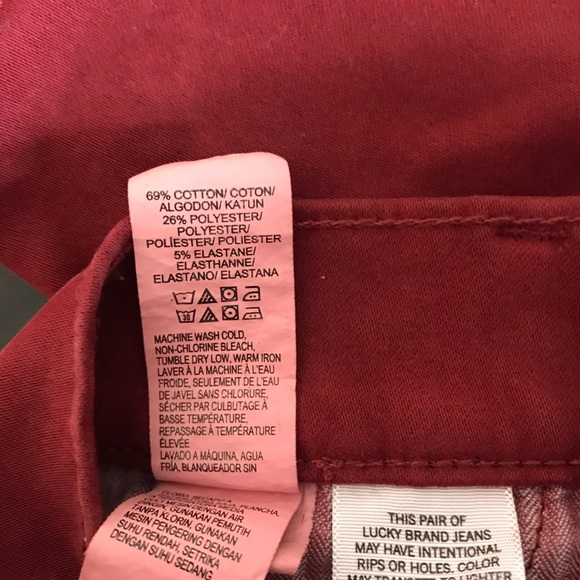 Lucky Brand Brooke Jegging Jeans Red Sz 2/26 - Picture 5 of 7